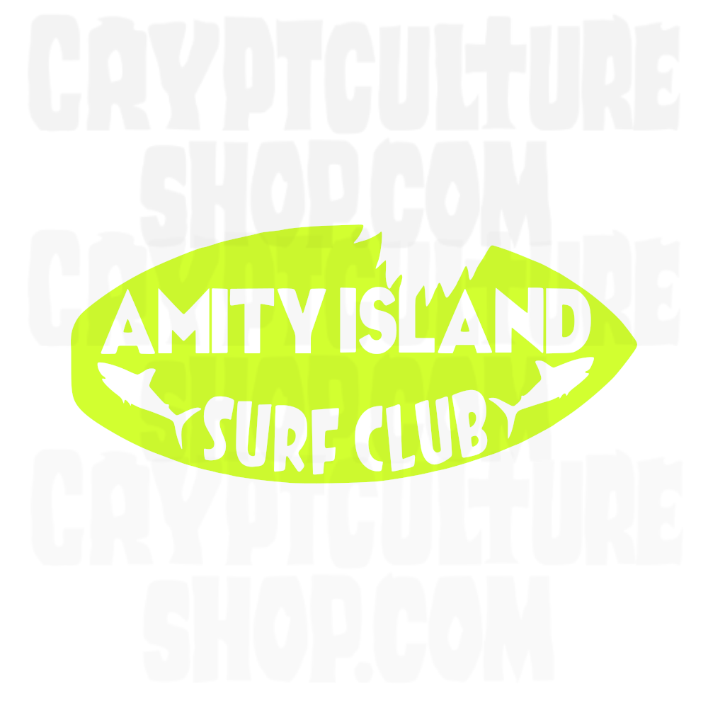 Jaws Amity Island Surf Club Vinyl Decal