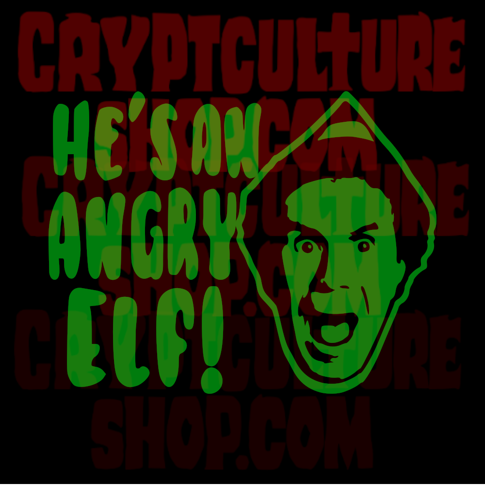 Elf He's an Angry Elf Vinyl Decal