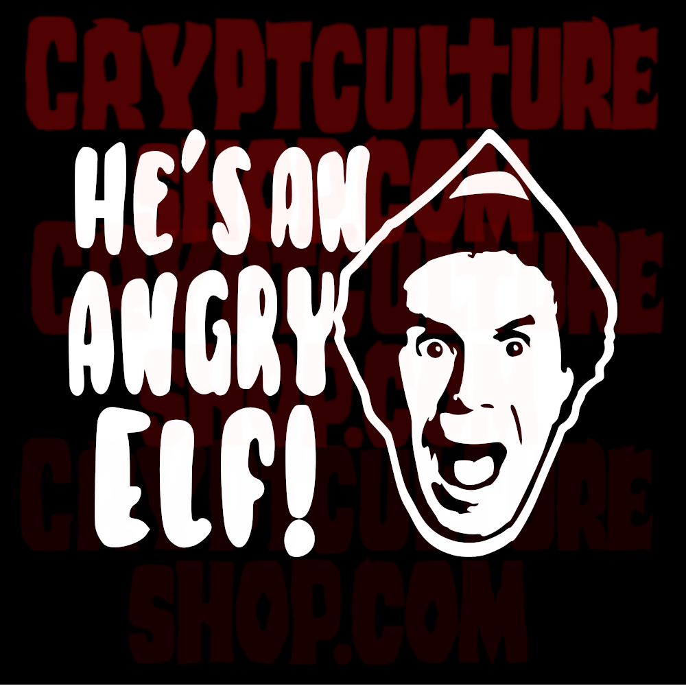 Elf He's an Angry Elf Vinyl Decal