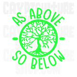 Occult As Above So Below Vinyl Decal