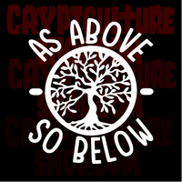 Occult As Above So Below Vinyl Decal