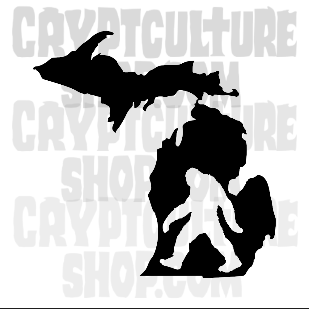 Calcomanía de vinilo de Pie Grande Paranormal de Michigan
