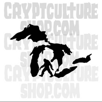 Paranormal Bigfoot Great Lakes Vinyl Decal