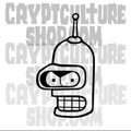 Pegatina de vinilo de Bender de Futurama