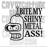 Futurama Bender Shiny Metal Ass Vinyl Decal