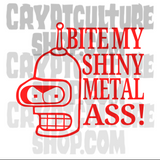 Futurama Bender Shiny Metal Ass Vinyl Decal