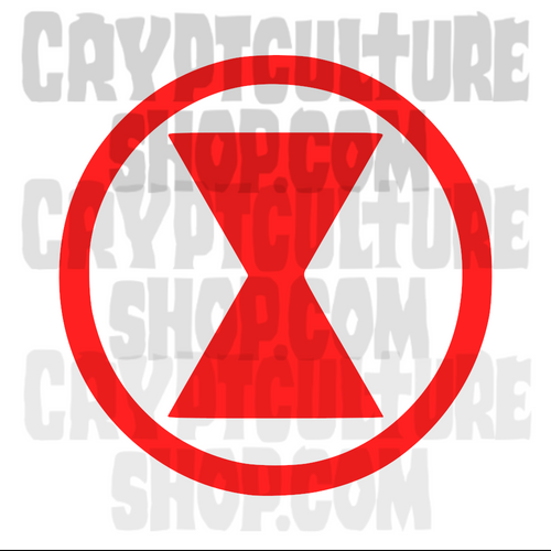 Black Widow Symbol Vinyl Decal
