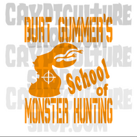 Tremors Burt Gummer Monster Hunting School Vinyl Decal