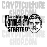 True Crime Jeffrey Dahmer Cannibalism Vinyl Decal