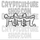 Human Centipede Diagram Vinyl Decal