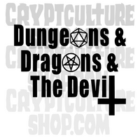 Dungeons and Dragons and the Devil Vinyl Decal