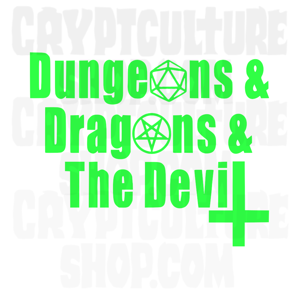 Calcomanía de vinilo de Dungeons and Dragons y diablo