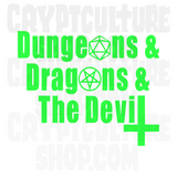 Dungeons and Dragons & Devil Vinyl Decal