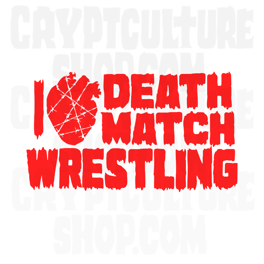 Lucha libre profesional: Calcomanía de vinilo I Heart Death Match Wrestling