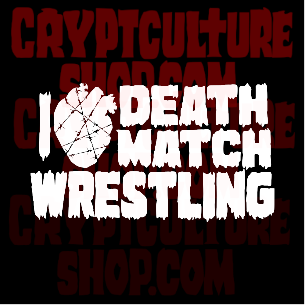 Lucha libre profesional: Calcomanía de vinilo I Heart Death Match Wrestling