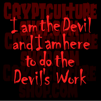 Devil's Rejects Devil's Work Vinyl Decal