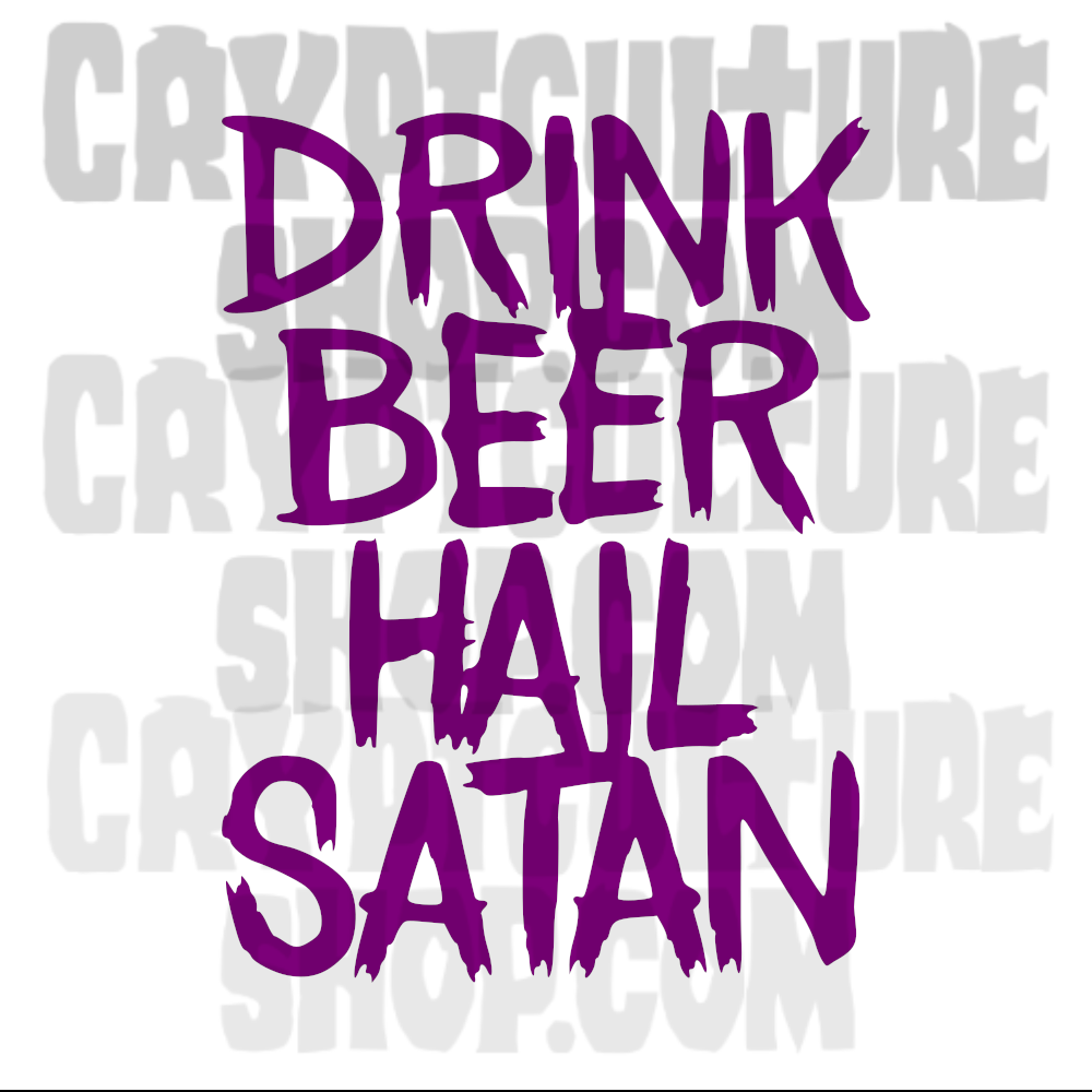 Satan! Drink Coffee Hail Satan Vinyl Decals