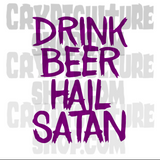 Satan! Drink Coffee Hail Satan Vinyl Decals