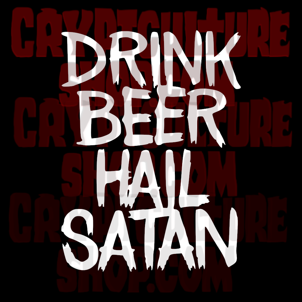 Satan! Drink Coffee Hail Satan Vinyl Decals