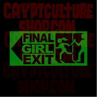 Horror Final Girl Exit Vinyl Decal