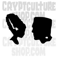 Universal Monsters Frankenstein Bride Monster Vinyl Decal