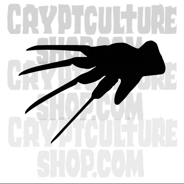 Nightmare on Elm Street Freddy Krueger Glove Vinyl Decal