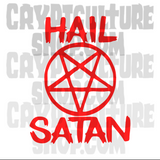 Satan! Pentagram Vinyl Decal