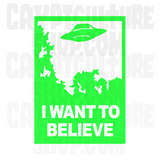 X-Files I Want to Believe Vinyl Decal