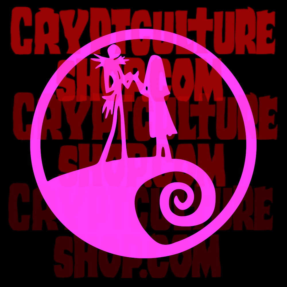 Nightmare Before Christmas Jack Sally Silhouette Vinyl Decal