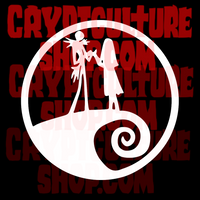 Nightmare Before Christmas Jack Sally Vinyl Decal