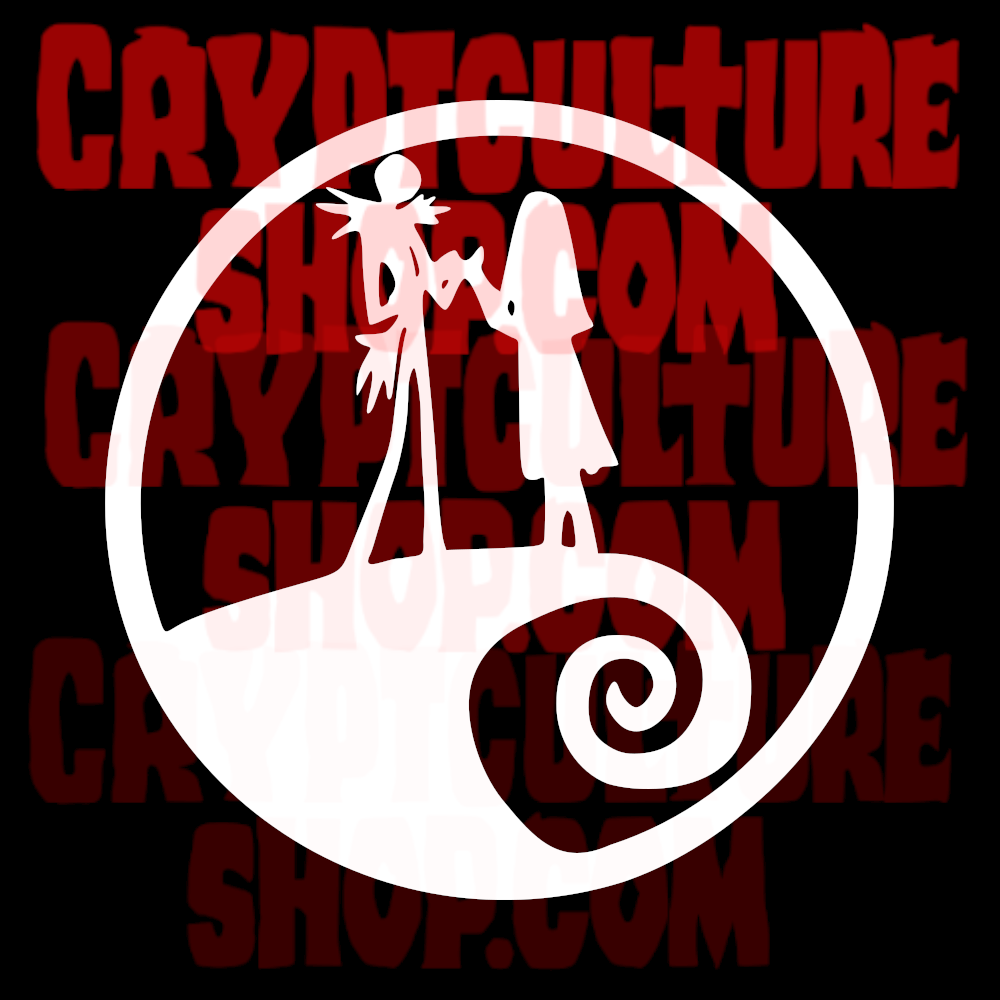 Nightmare Before Christmas Jack Sally Silhouette Vinyl Decal