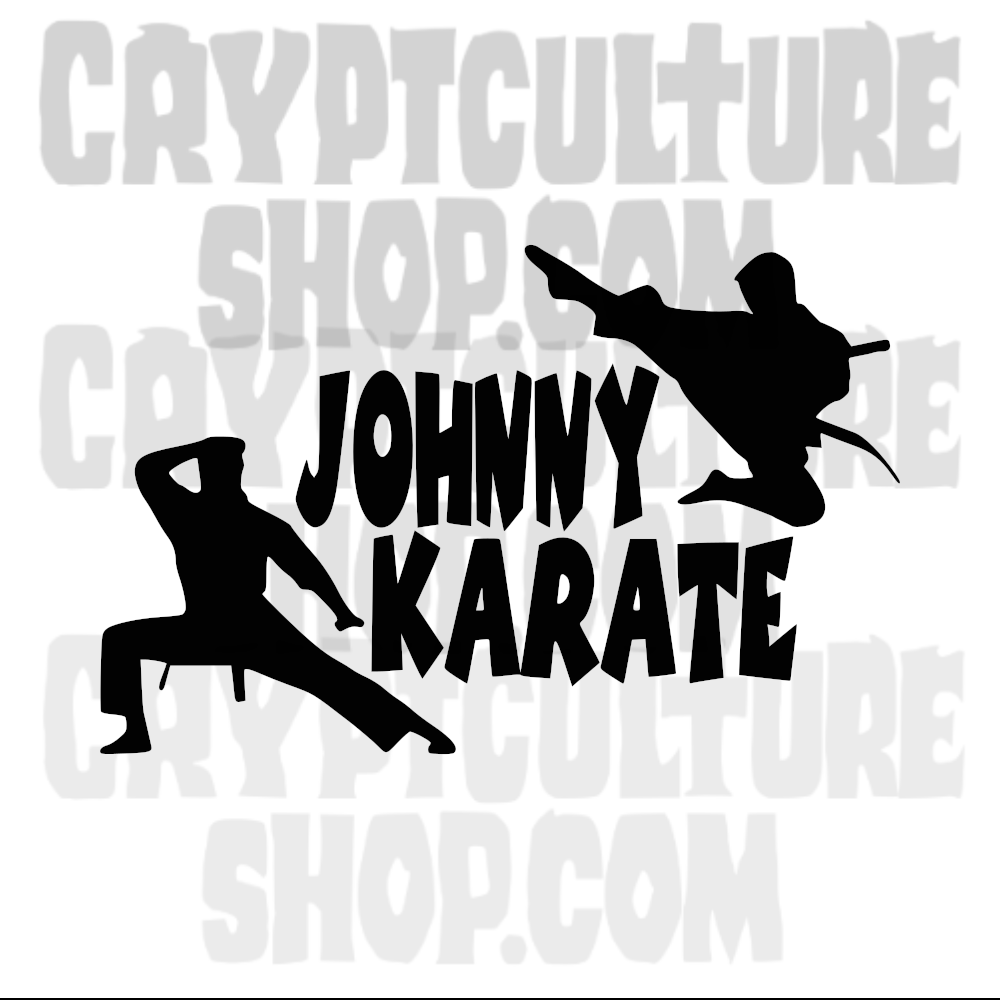 Calcomanía de vinilo de Johnny Karate de Parks and Rec