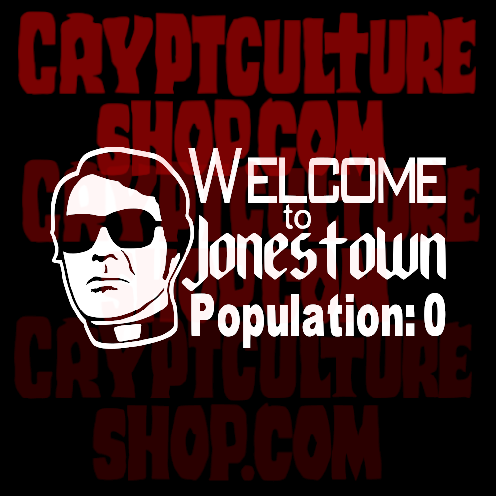 True Crime Jim Jones Jonestown Vinilo Adhesivo