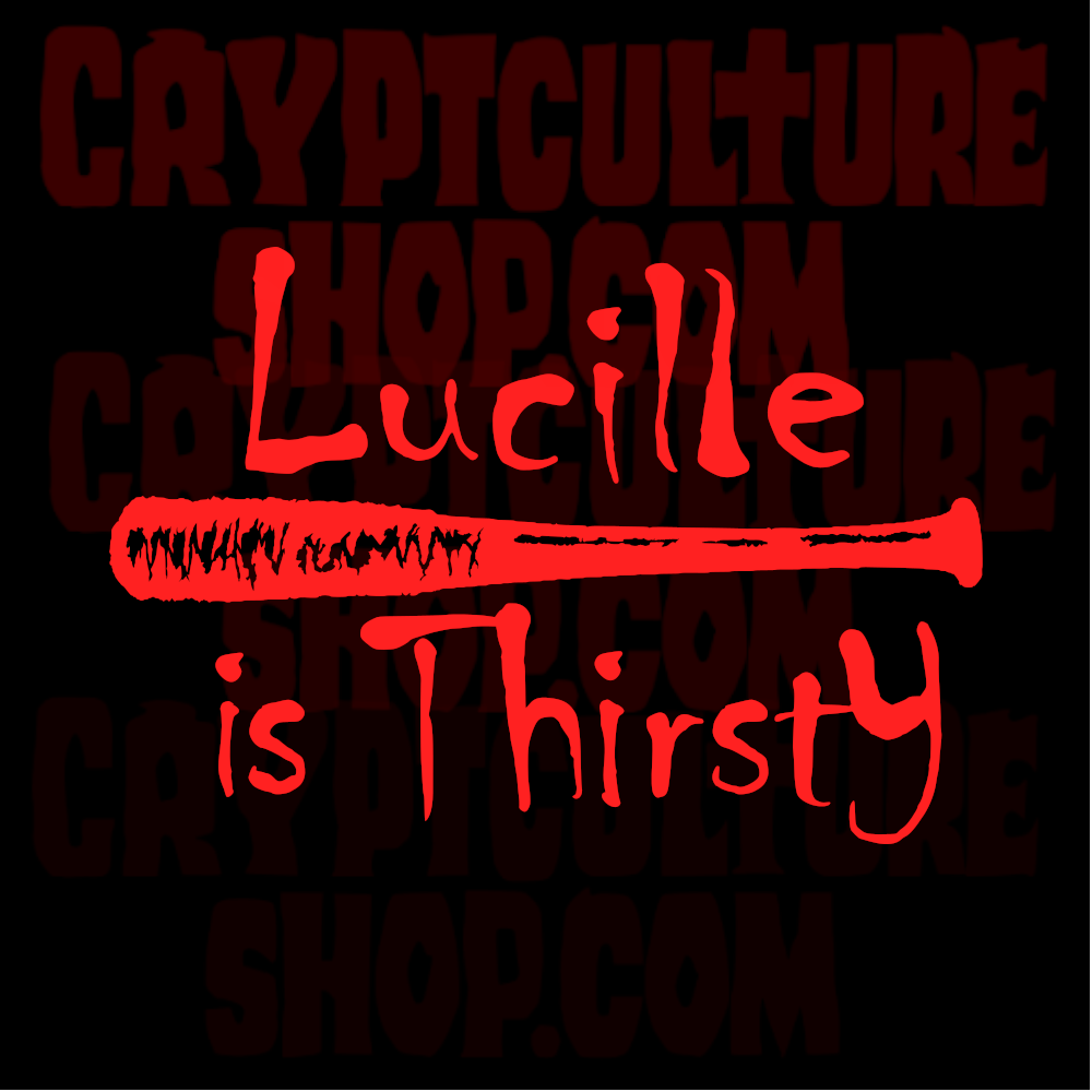 Calcomanía de vinilo de Lucille de The Walking Dead con sed