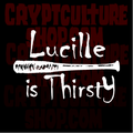 Calcomanía de vinilo de Lucille de The Walking Dead con sed