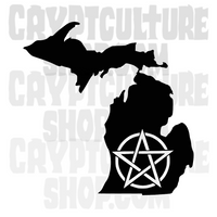 Occult Michigan Pentacle Vinyl Decal