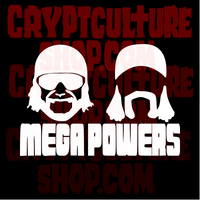 Pro Wrestling Mega Powers Vinyl Decal