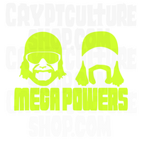 Pro Wrestling Mega Powers Vinyl Decal