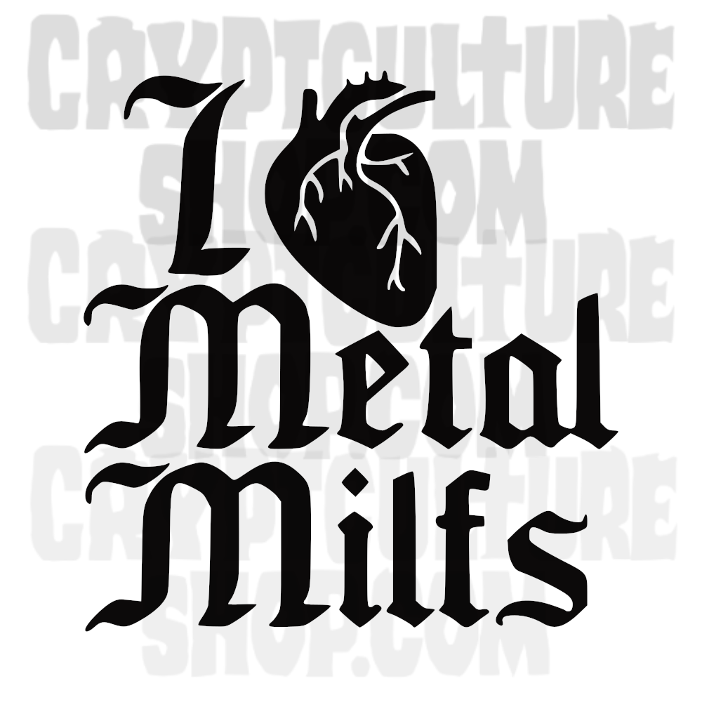 Horror I Heart Metal Milfs Vinilo Decorativo