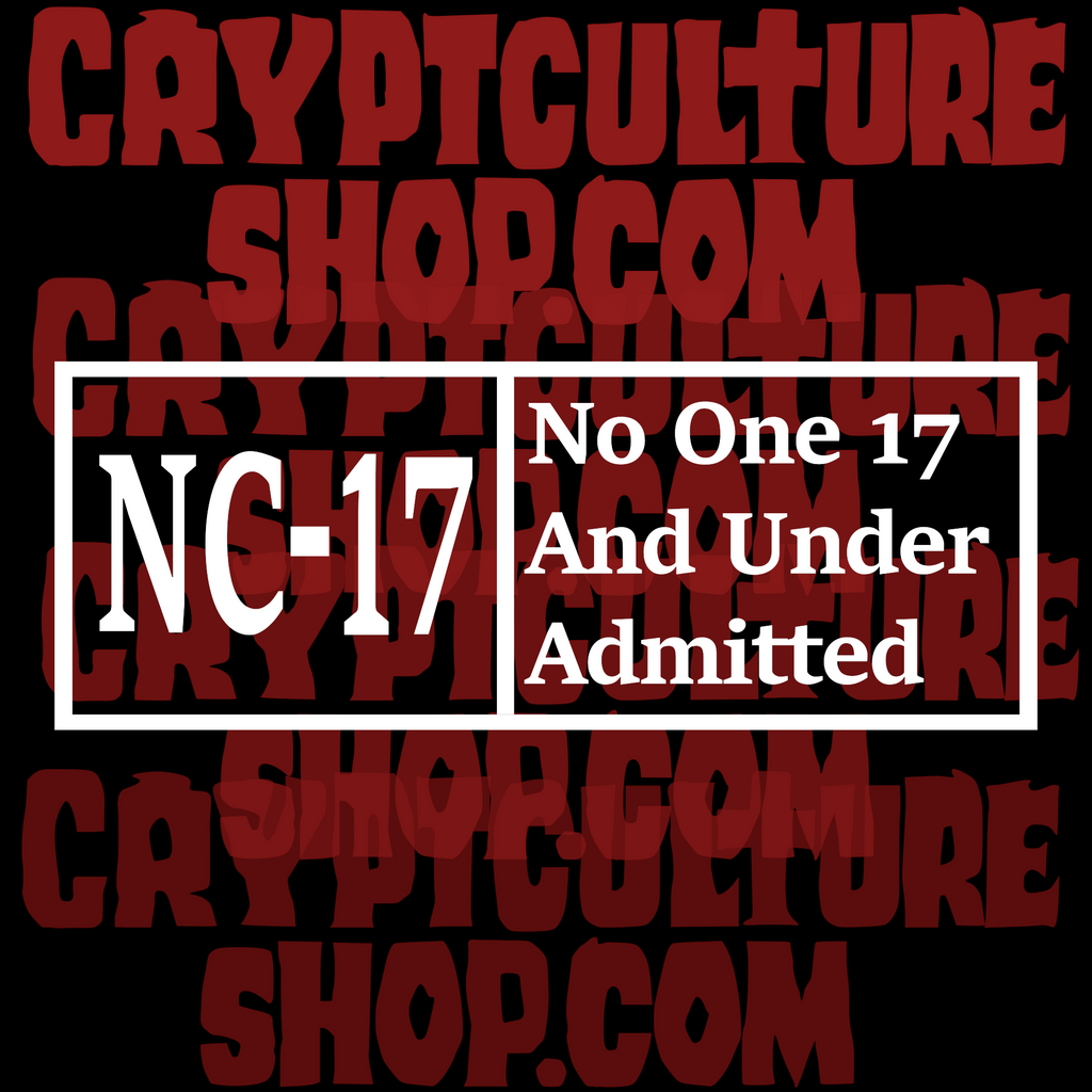 Calcomanía de vinilo con clasificación NC-17