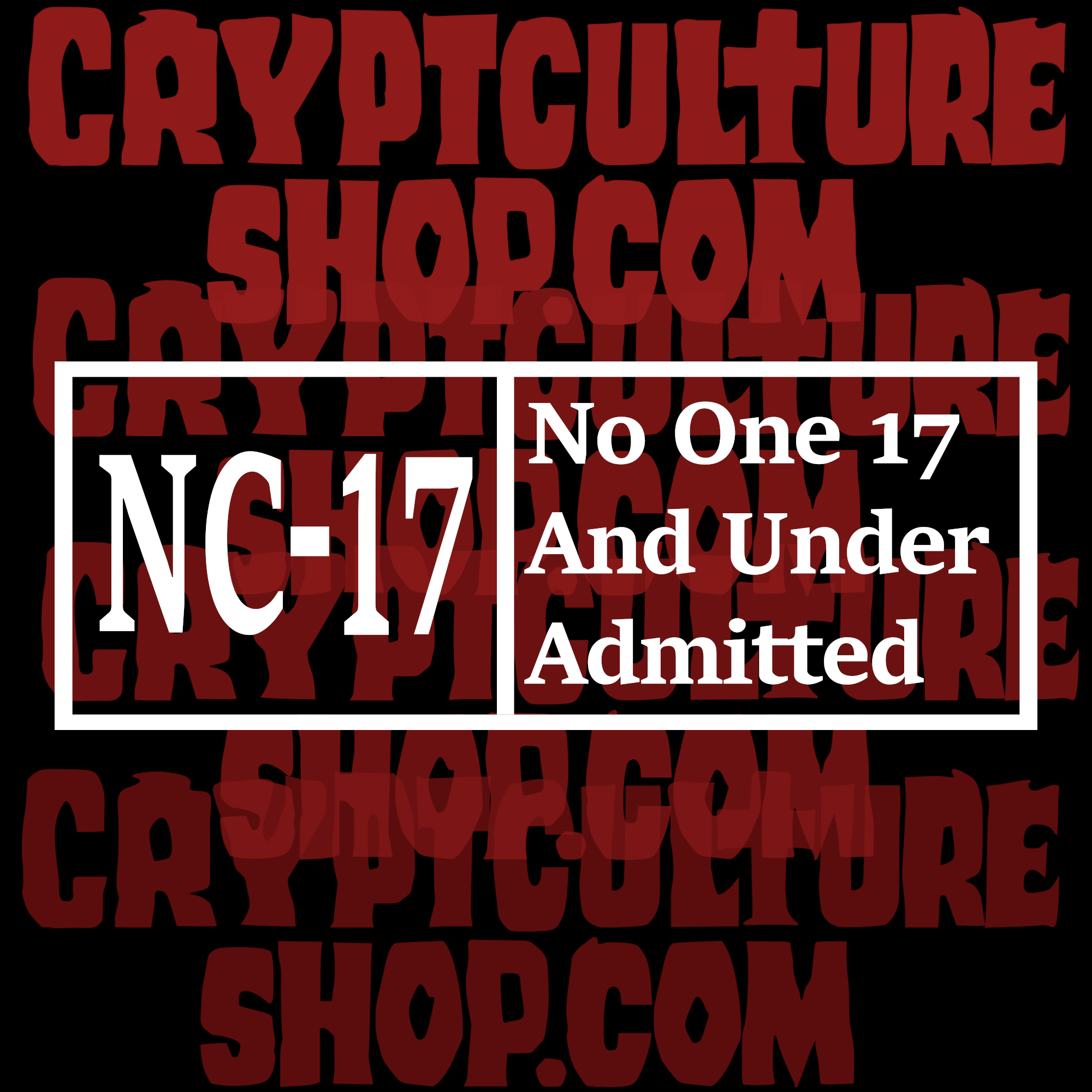 Calcomanía de vinilo con clasificación NC-17