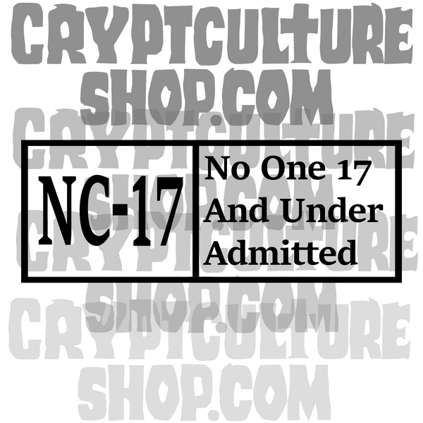 NC-17 Rating Vinyl Decal