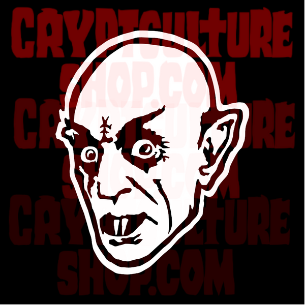 Nosferatu Head Vinyl Decal