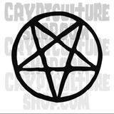 Satan! Pentagram Vinyl Decal