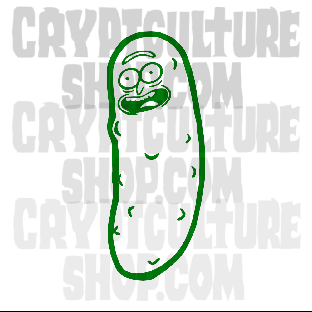 Calcomanía de vinilo de Rick y Morty Pickle Rick