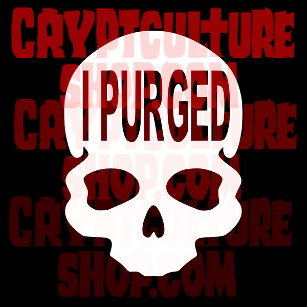 Purge I Purged Skull Vinyl Decal