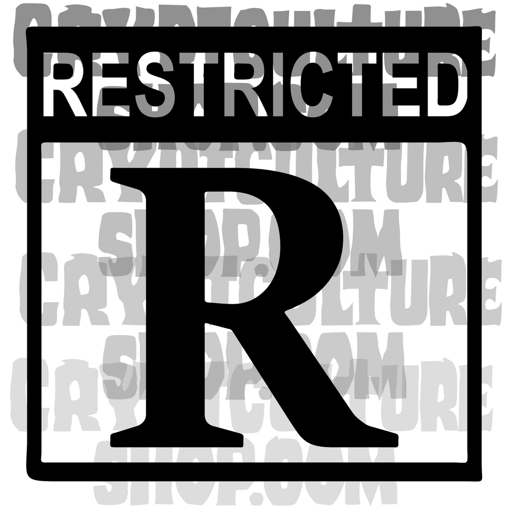 Horror R Rating Vinyl Decal