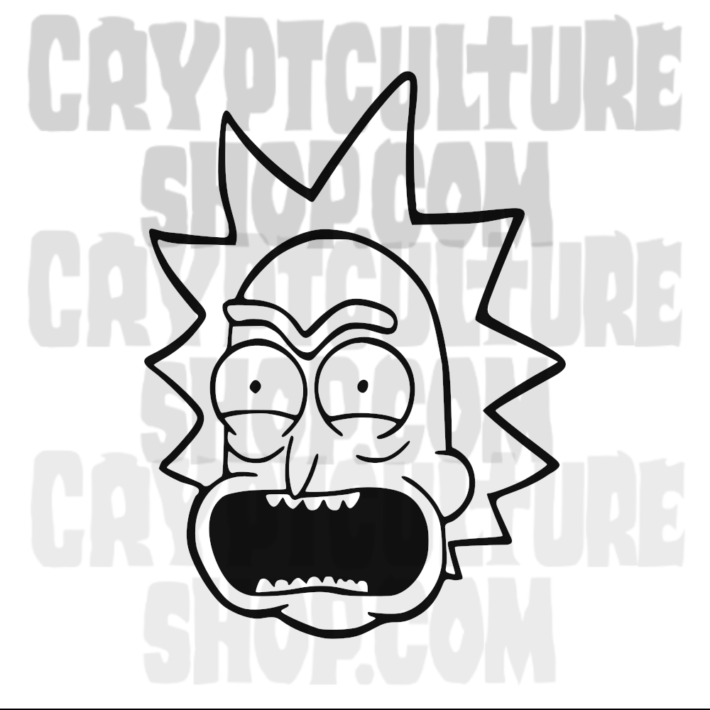 Calcomanía de vinilo de Rick y Morty Gritando