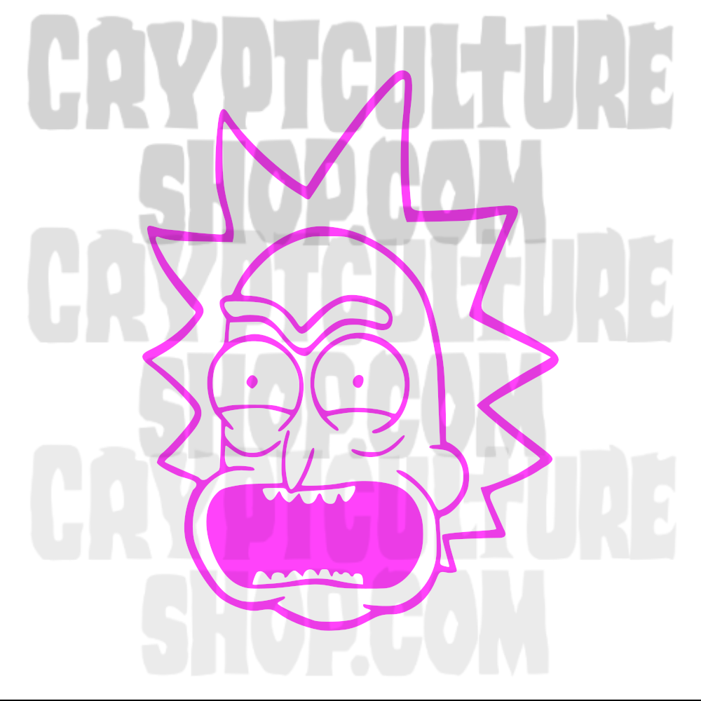 Calcomanía de vinilo de Rick y Morty Gritando