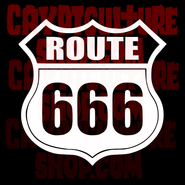 Satan! Route 666 Vinyl Decal